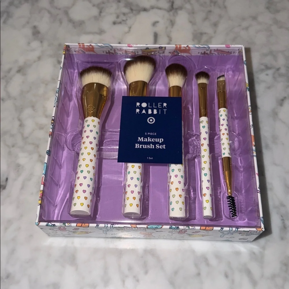 Roller Rabbit x Target Disco Heart Makeup Brush Set